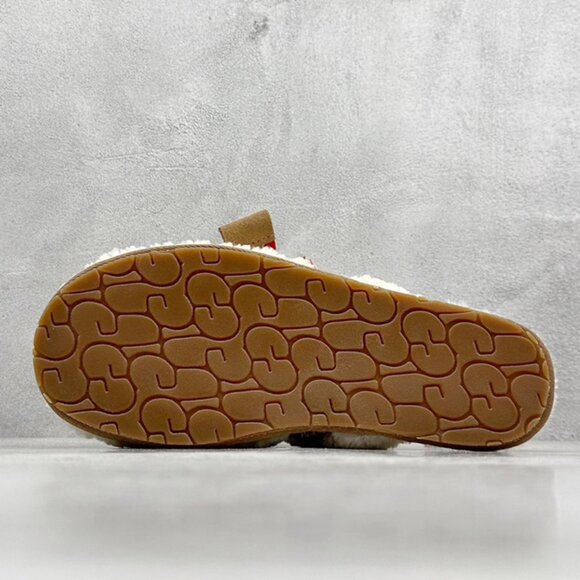 UGG White Bow Plush Slippers - Picture 4 of 9